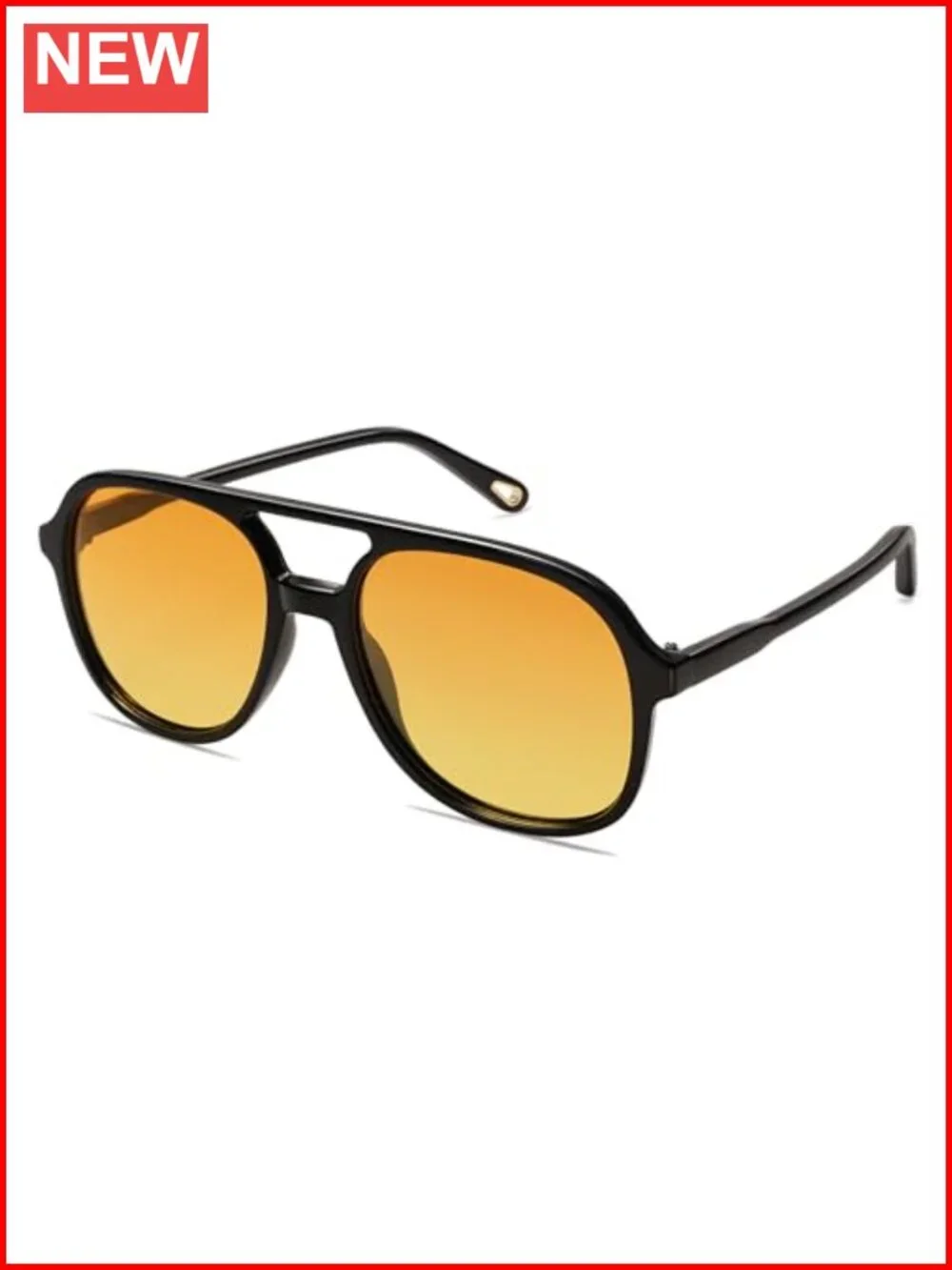 Retro Polarized Aviator Sunglasses Square Frame UV Protection
